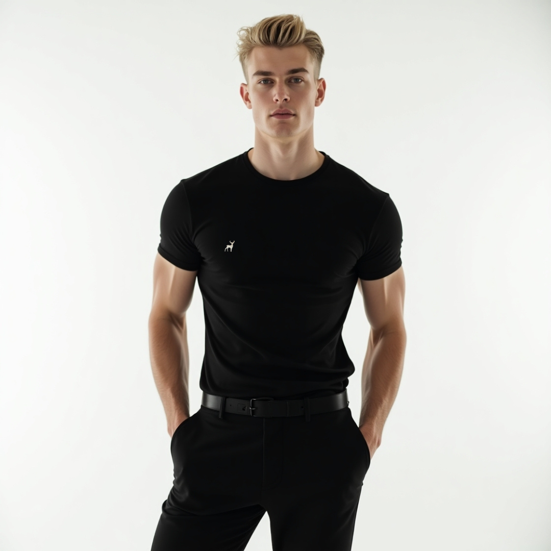 T-shirt Cervo Nero